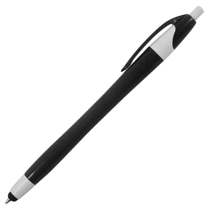 Slim Coloured Barrel Ballpoint Pen with Stylus