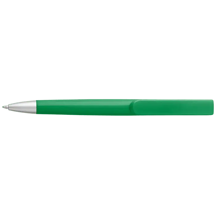 Rounded Clip Ballpoint Pen With Coloured Barrel